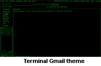 Terminal Gmail theme - monochrome monitor with fixed space font, probably Courier