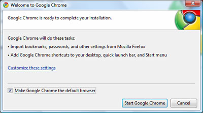 Downloading complete... almost of the Chrome installer file