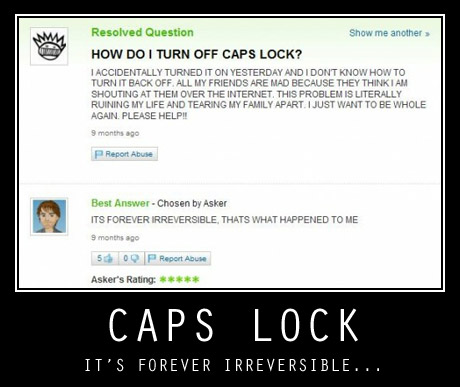 Caps Lock is forever irreversible - oh yes!