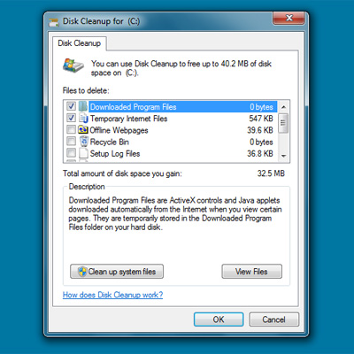 How to clean up hard disk of a Windows 7 computer system
