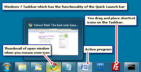 Windows 7 Quick Launch toolbar missing - replaced with a better Taskbar