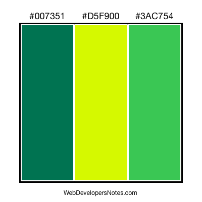 Green color combination #008