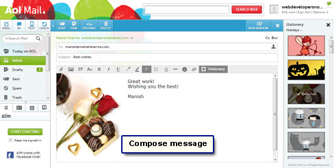 Compose your email message