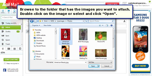 Select a photo from your computer