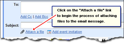 Attaching files to email messages in Gmail