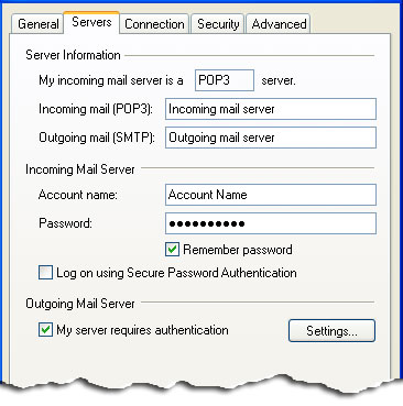 My server requires authentication - Setting up Gmail on Outlook Express