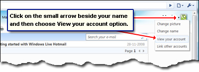 View the account page to start on the process of deleting your Hotmail email account