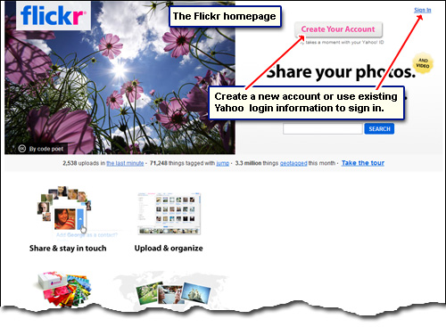 Yahoo photo albums with the photo sharing and management service - Flickr