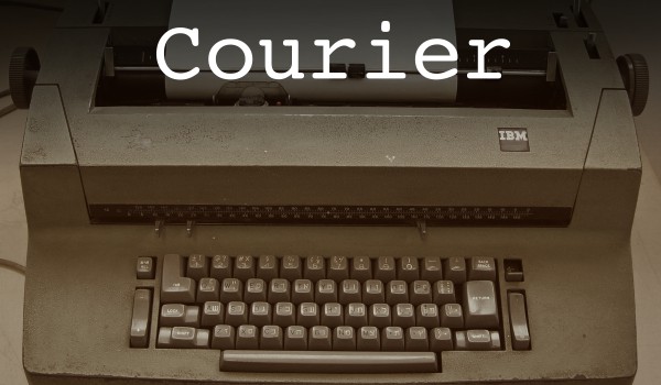 Courier font on the IBM Selectric typewriter