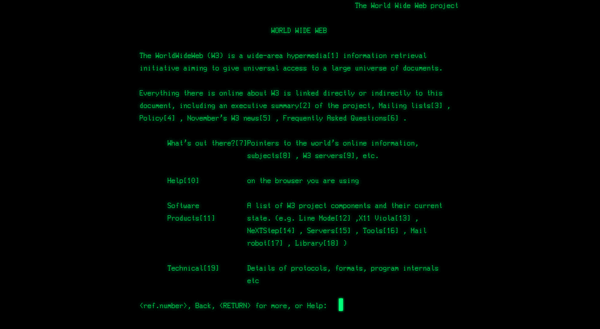Screenshot of the Line Mode web browser simulator