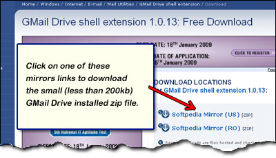 GMail Drive download mirror links at Softpedia.com
