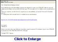 Example of a phishing scam email supposedly from Citibank - click to enlarge