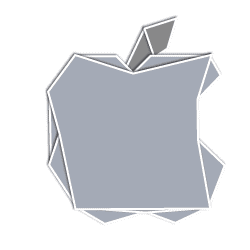 Apple logo in origami style
