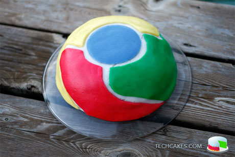 Chrome browser cake from Techcakes.com