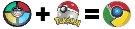 Chrome logo inspired from Pokemon