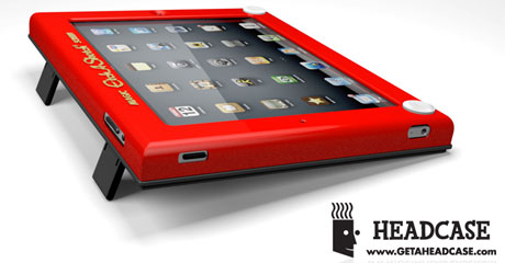The iPad Etch-A-Sketch case in bright red color