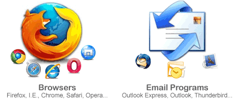 Firefox and Outlook Express: web browsers and email programs