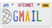 Gmail vanity car plate