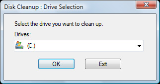 Select a drive on your hard disk