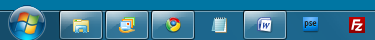Taskbar with smaller icons - 30 pixels in height