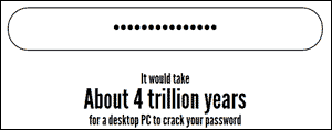 A strong password increases the security of your account