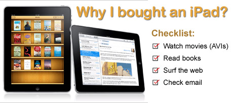 Why did I buy the iPad -reasons and a checklist