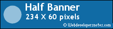 Half banner - 234 X 60 pixels