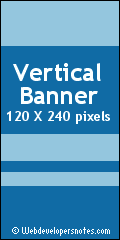 Vertical banner - 120 X 240 pixels