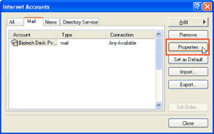 Changing the settings of an email account in Outlook Express if you cannot send emails