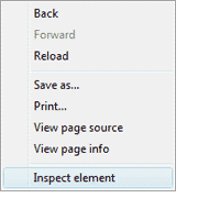 Choose Inspect element from the options when you right-click on a background image in Google Chrome