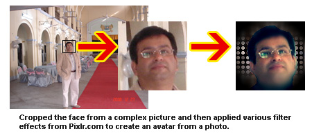 Change a photo to an avatar with the free online pixlr.com image editor