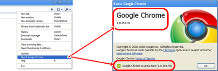 Current browser version of Google Chrome