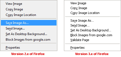 Download and save image from a web page through the Firefox web browser on Windows