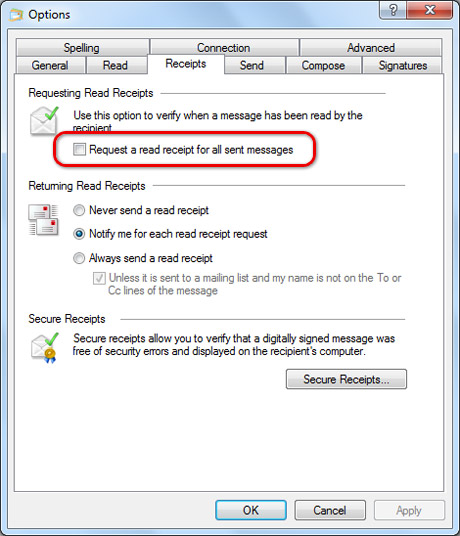 Know when you email was opened by the recipient by using Read Receipt feature of Windows Live Mail and other such email clients