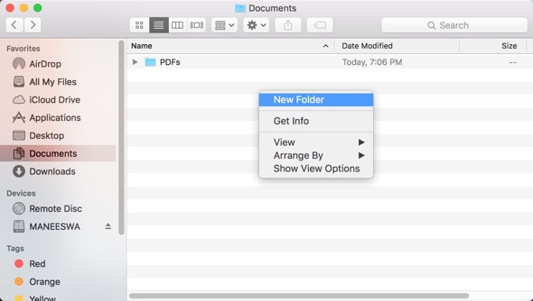 Create a new folder to which you want to save the screenshots