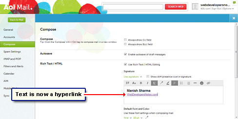 Hyperlinked text produced!