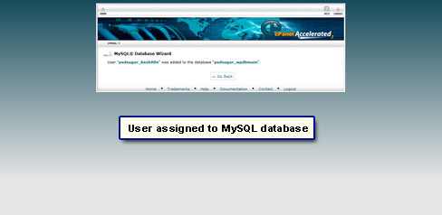 User is now assigned to the database