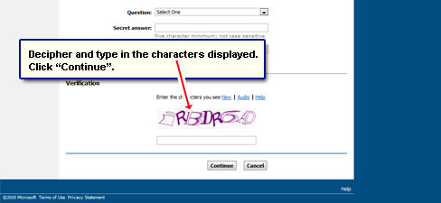 Decipher the characters displayed (CAPTCHA)