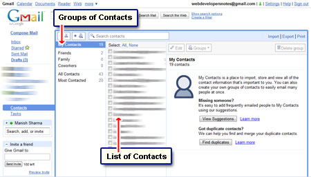 how to add contacts to gmail address book
