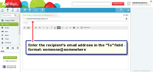 type recipient's email address