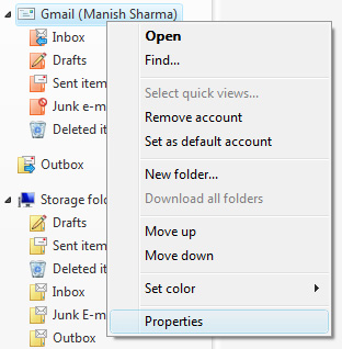Configuring Gmail on Windows Live Mail