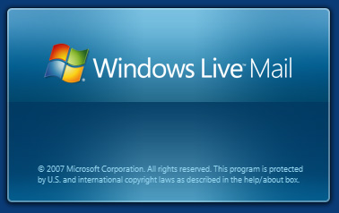Windows Live Mail opening window - interface and layout