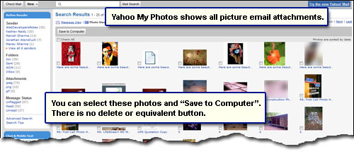 How to remove and delete Yahoo photos from My Photos