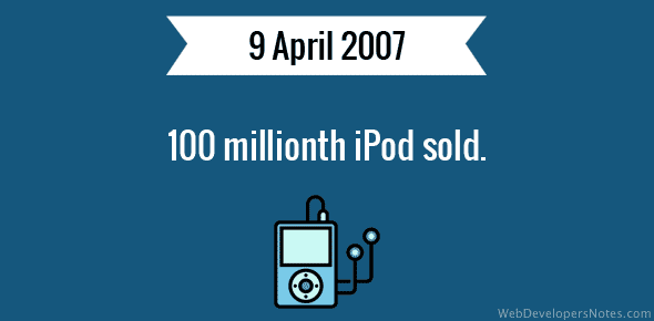 100 millionth iPod sold cover image