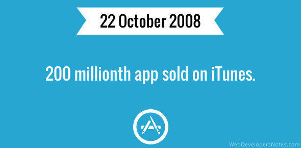 200 millionth app sold on iTunes cover image