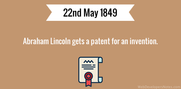 Abraham Lincoln gets a patent for an invention cover image