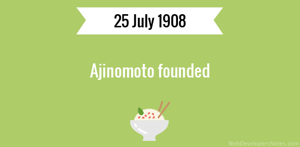 Ajinomoto founded cover image