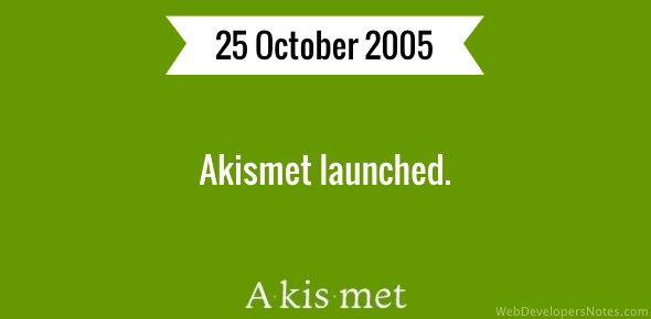 Akismet launched cover image