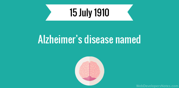 Alzheimer’s disease named cover image