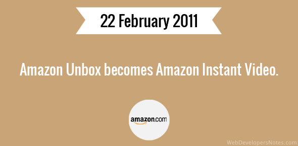 Amazon Unbox becomes Amazon Instant Video cover image